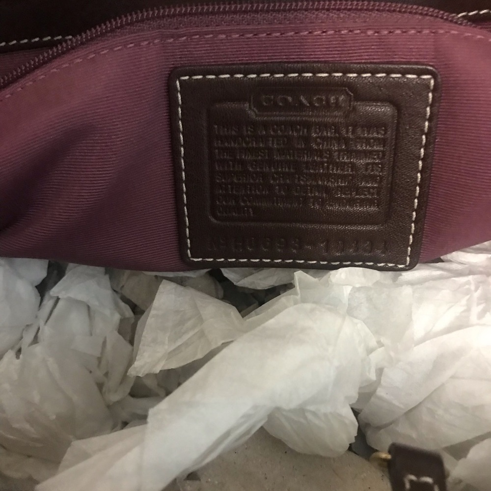 Coach Brown Leather and Suede Patchwork Design H0693-10434 plus Wristlet Tote - Picture 11 of 12